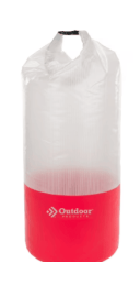 Outdoor Products 40 L Valuables Hiking Dry Bag, Watertight Roll Top Seal, Red, Unisex, 0.92 lb