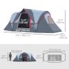 5-6 Person Family Tent, Outdoor Camping Tent with Lighting Hook, Carrying Bag for Camping, Hiking and Travelling, Grey