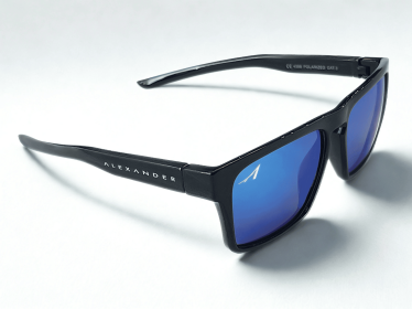 Alexander Premium Sport Polarized Sunglasses (Color: Blue Mirror)