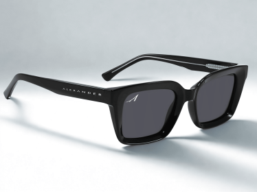 Alexander Milan Chic Polarized Sunglasses (Color: Jet Black)