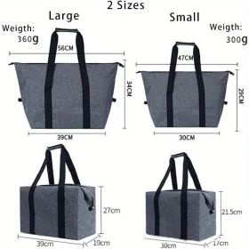 Heavy-Duty Cooling Tote Bag – 5.28 Gallon Capacity for Beach, Camping & Grocery Hauling (Color: Gray)