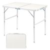 3FT/4FT/6FT Durable Plastic Folding Table w/Handles & Lock - Portable Indoor/Outdoor Picnic Dining Table for Camping, Parties, White