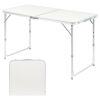 3FT/4FT/6FT Durable Plastic Folding Table w/Handles & Lock - Portable Indoor/Outdoor Picnic Dining Table for Camping, Parties, White