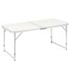 3FT/4FT/6FT Durable Plastic Folding Table w/Handles & Lock - Portable Indoor/Outdoor Picnic Dining Table for Camping, Parties, White